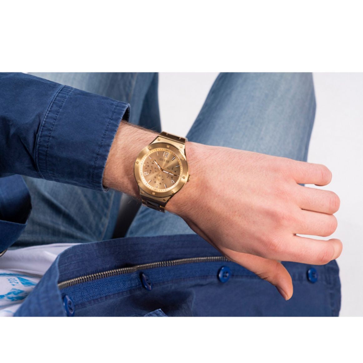 GUESS GW0454G2NStainless Steel Gold Tone Chronograph Men’s Watch