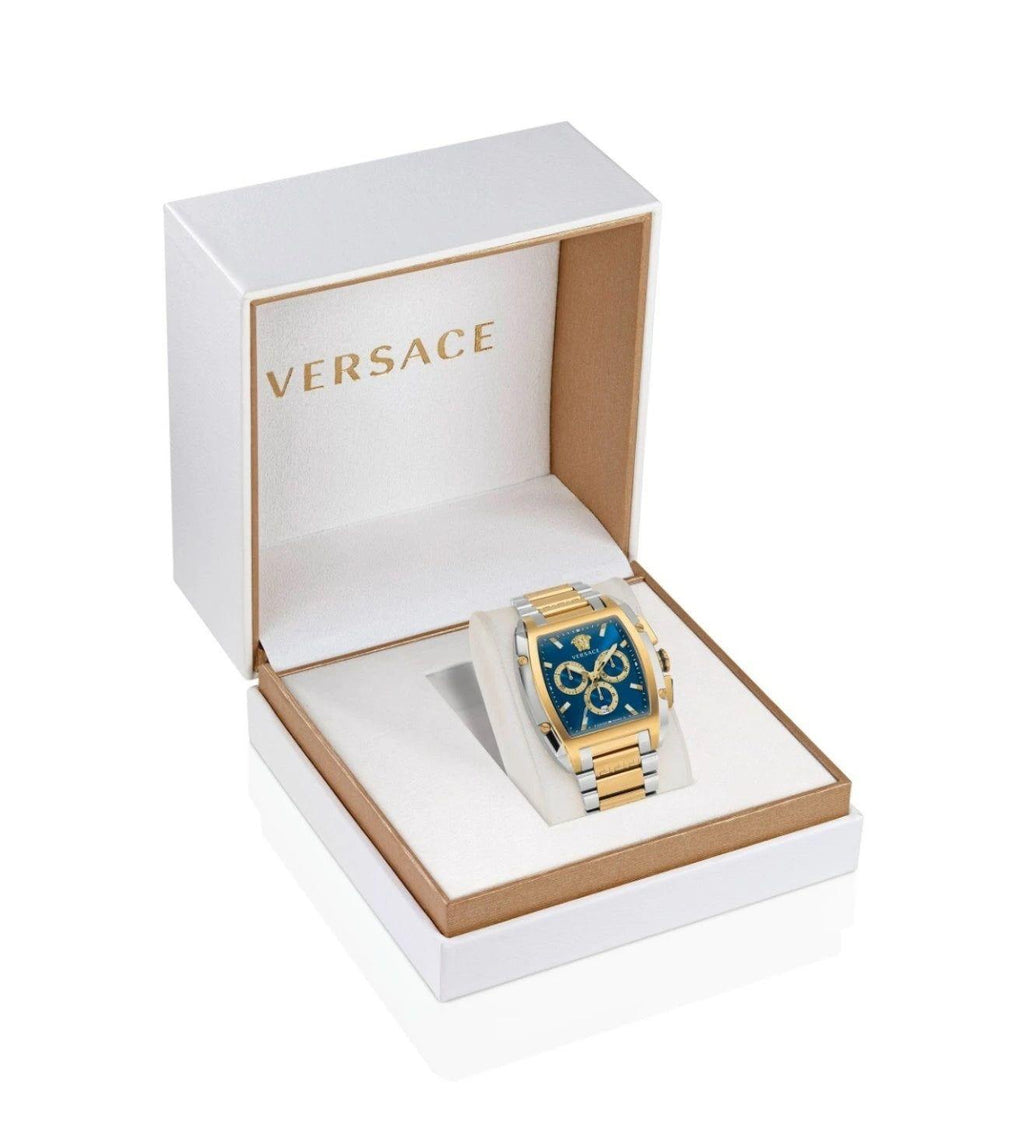 Versace VE6H00723 Two Tone Blue Dial Japanese Quartz Mens Watch