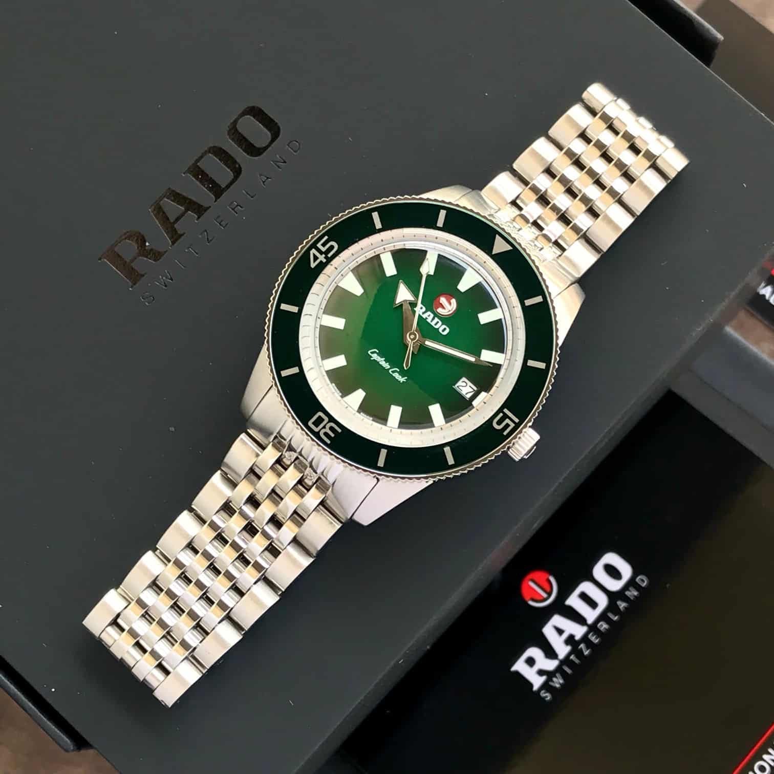 Rado Captain Cook Silver Green Dial Premium Automatic Men’s Watch