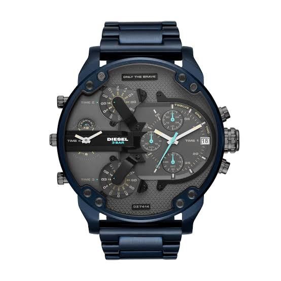 Diesel DZ7414 Big Daddy Stainless Steel Blue Grey Dial Analog Men’s Watch
