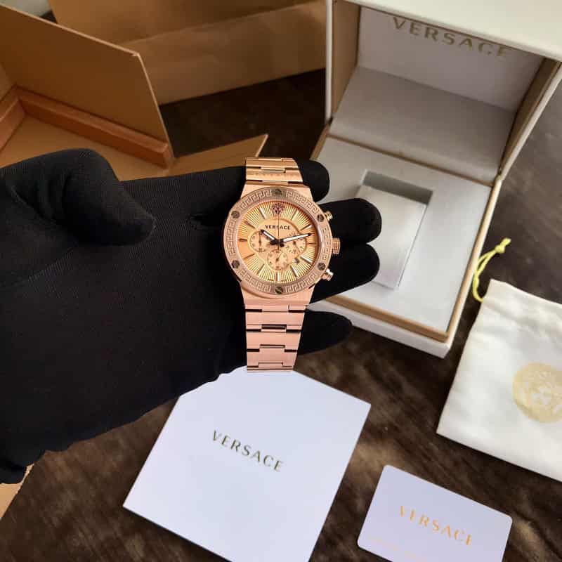 VERSACE Chronograph VEZ900421 Rosegold Dial Men Watch