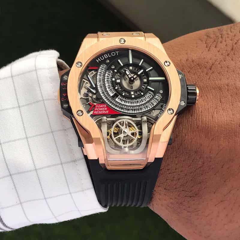 Hublot MP MP-09 Tourbillon Bi-Axis King Rosegold Black Dial Men’s Watch