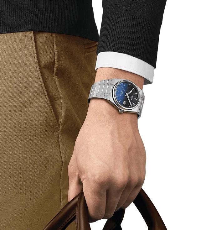Tissot PRX Japanese Premium Japanese Quartz Blue Dial Mens Watch