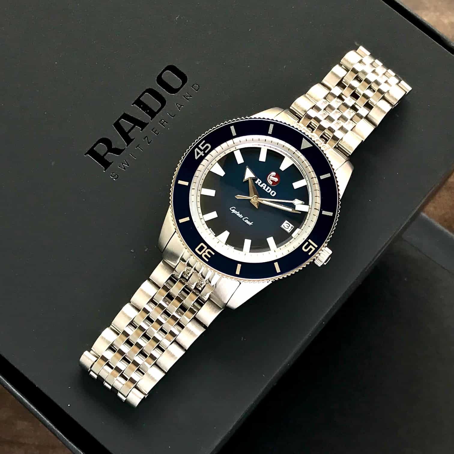 Rado Captain Cook Silver Blue Dial Automatic Men’s Watch