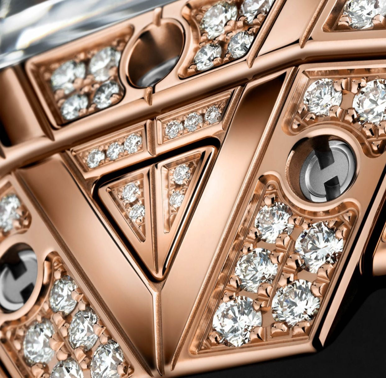 Hublot Big Bang Sang Blue King Gold Pave 42mm Dimond Bazel Mens Watch