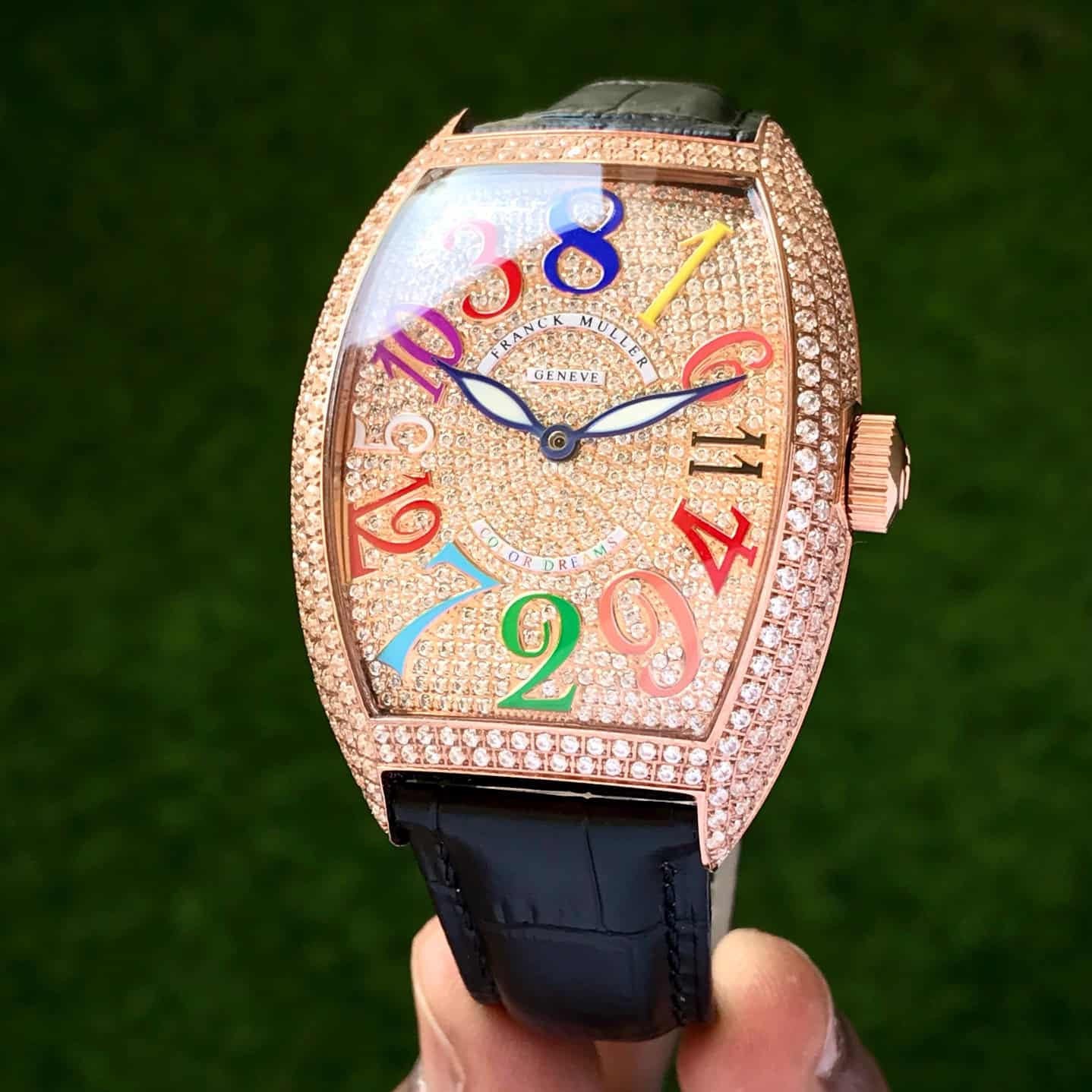 Frank Muller Geneve Crazy Hours Rosegold Diamond Body Automatic Men’s Watch