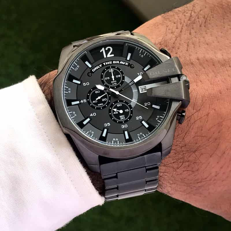 Diesel Mega Chief DZ4283 Full Black Chronograph Mens Watch