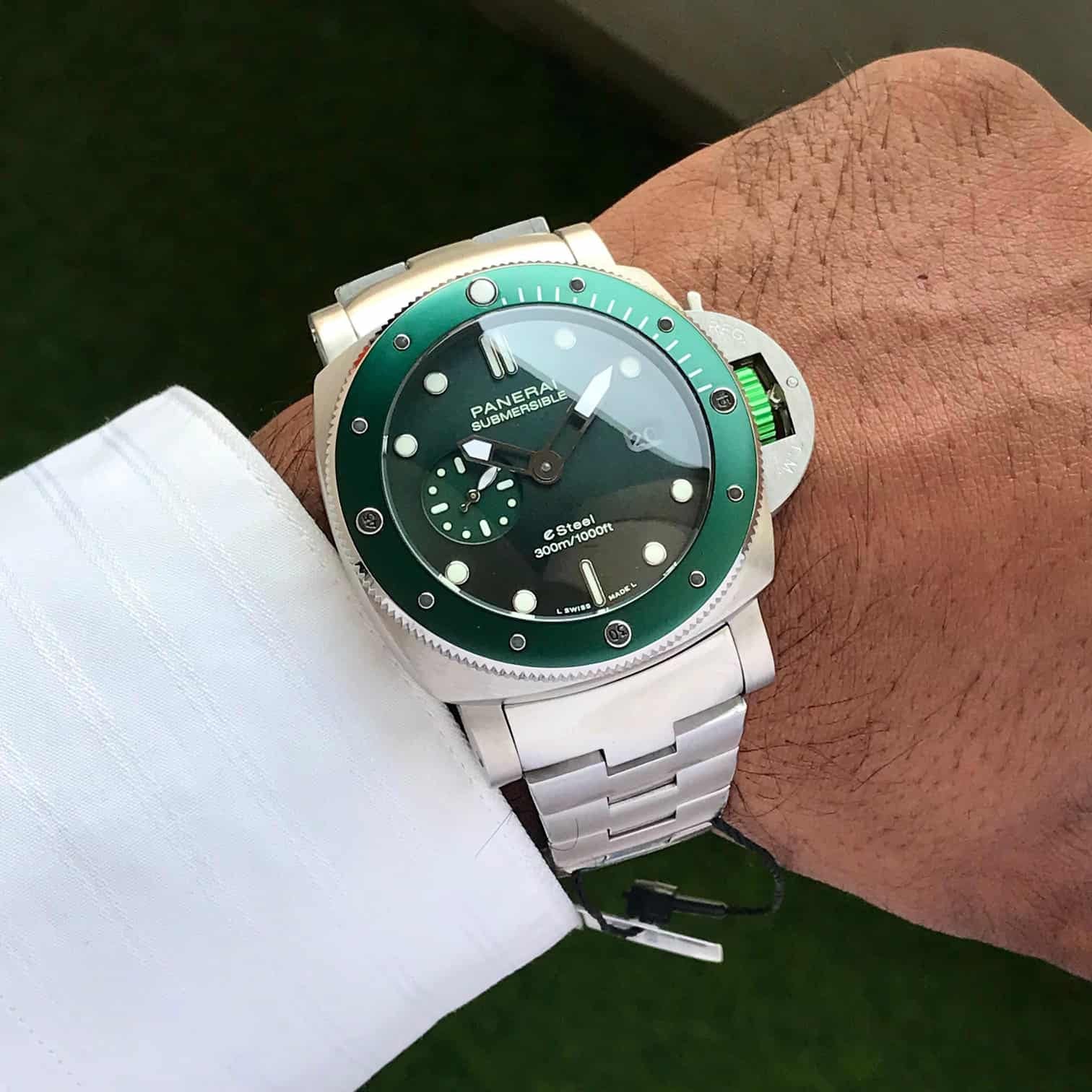 Luminor Panerai Submersible Stainless eSteel Green Dial Automatic Premium Quality For Men’s Watch