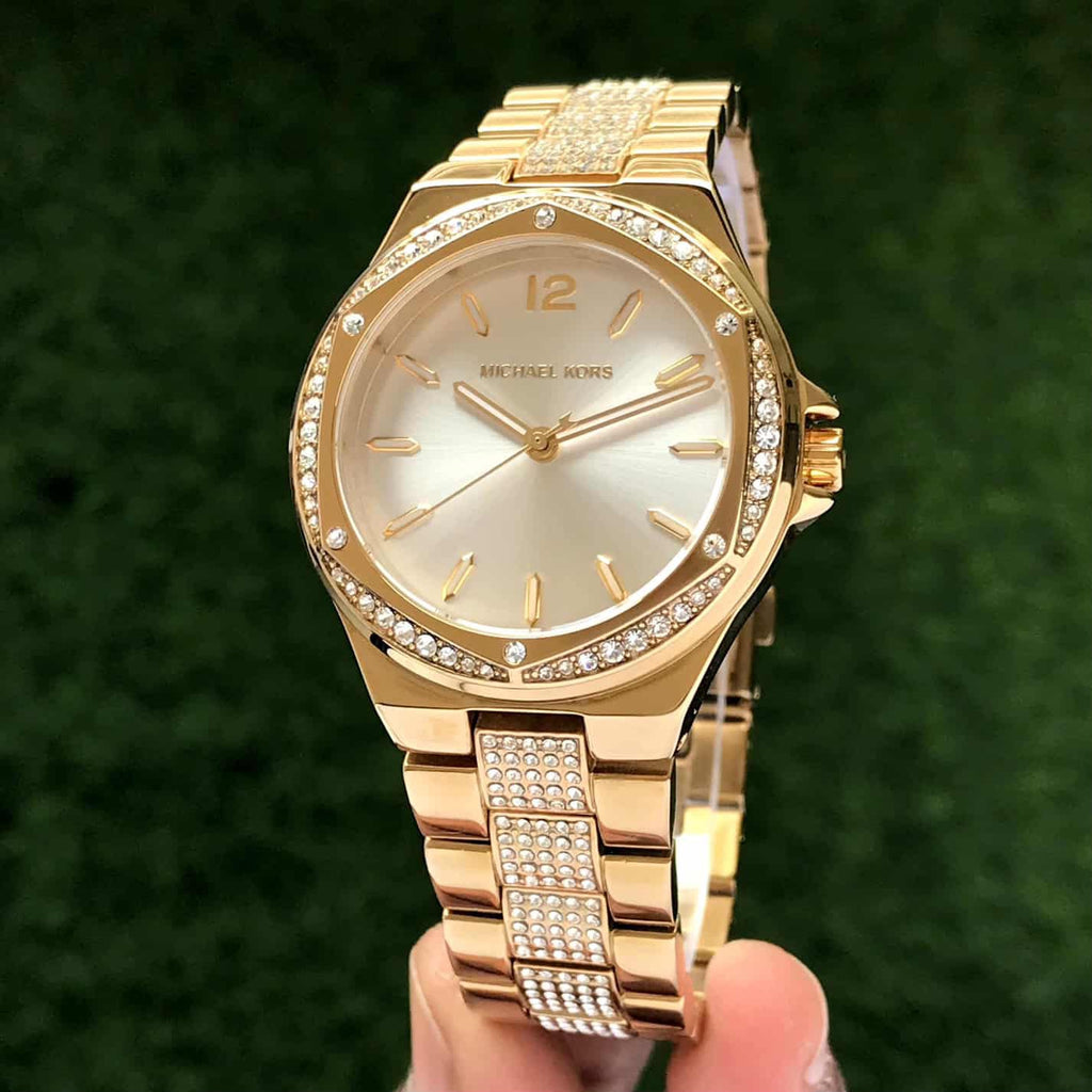 Michael Kors MK7361 Gold White Analog Stainless Steel Women’s Watch