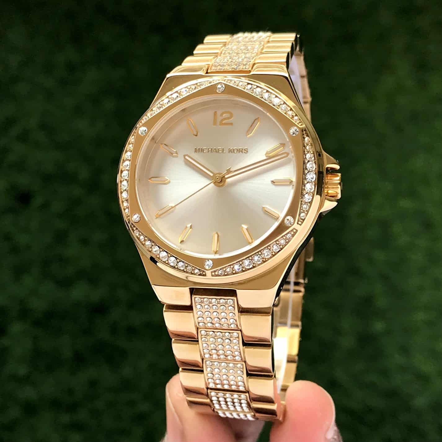 Michael Kors MK7361 Gold White Analog Stainless Steel Women’s Watch