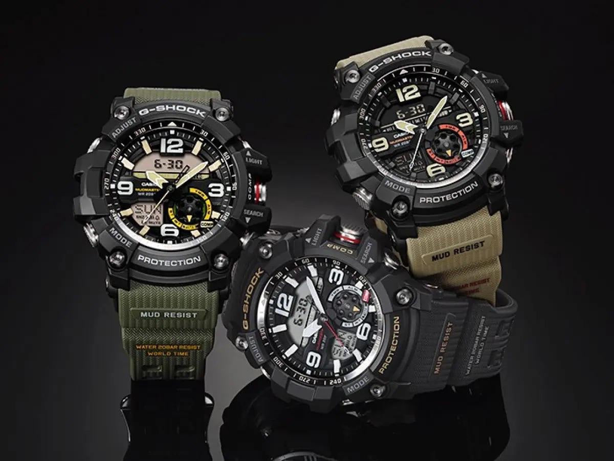 Casio G-Shock Mudmaster GG-1000-1A5DR Black Analog-Digital Dial Brown Resin Strap Men’s Watch G661