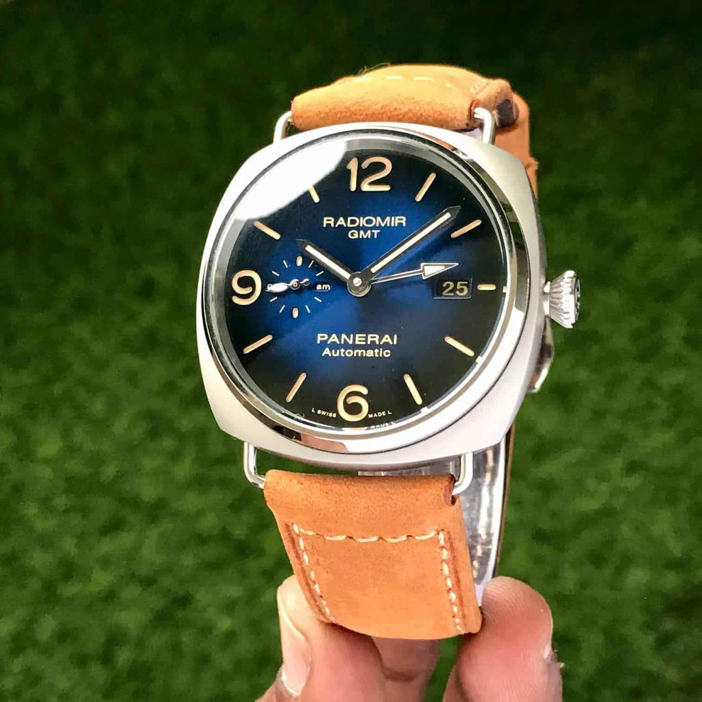 Luminor Panerai GMT Power Reserve Automatic Blue Dial Mens Watch