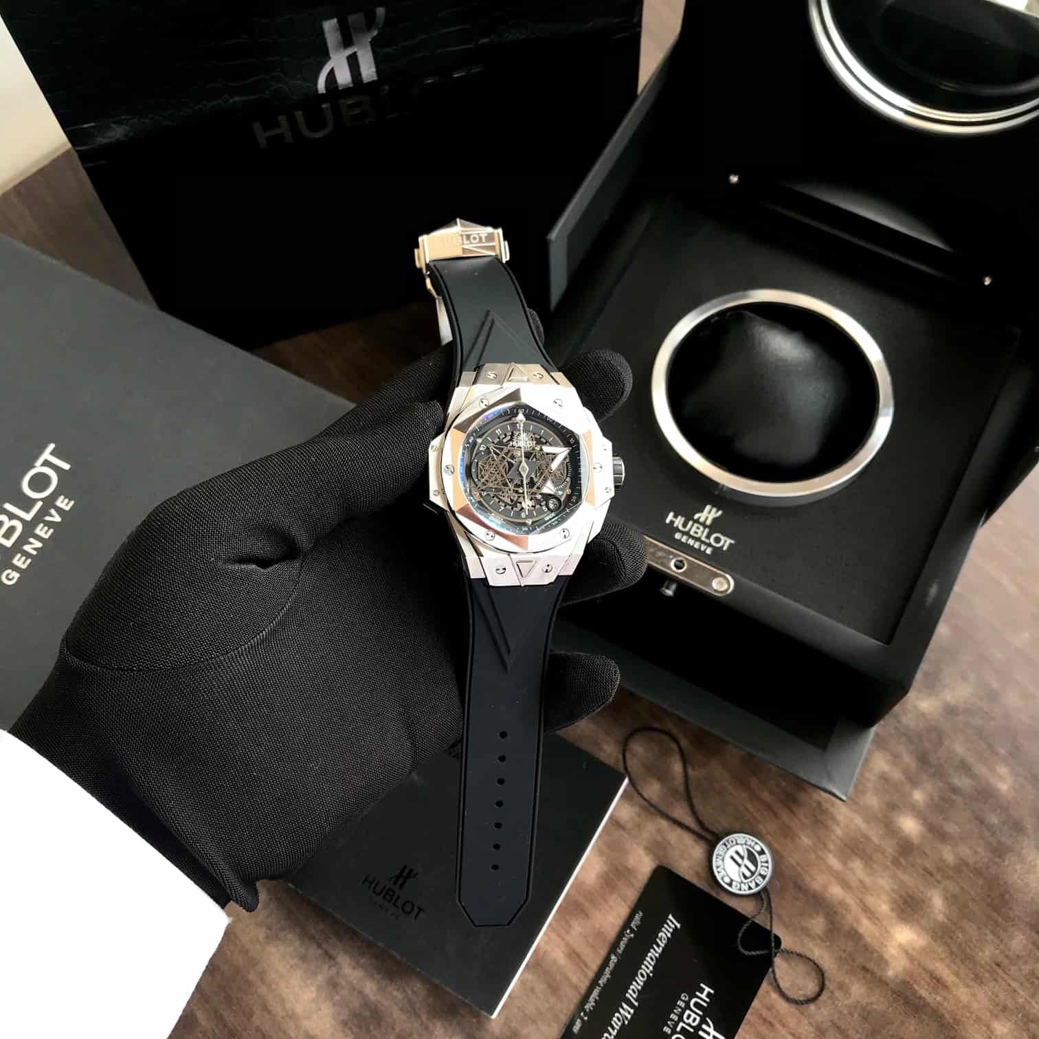 The Hublot Big Bang Sang Bleu King Silver Premium Mens Watch