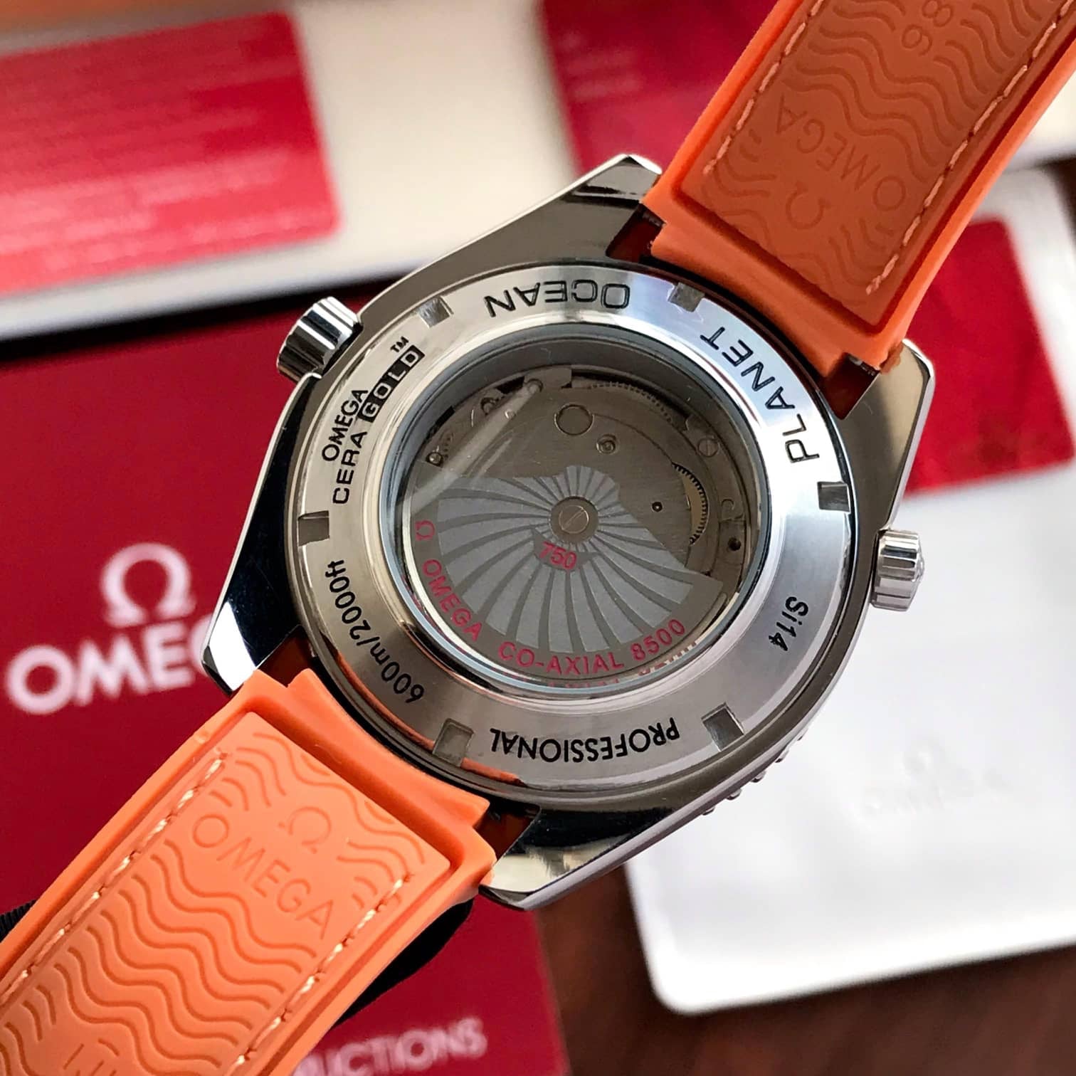Omega Seamaster Planet Ocean Black Dial Japanese Automatic Mens Watch