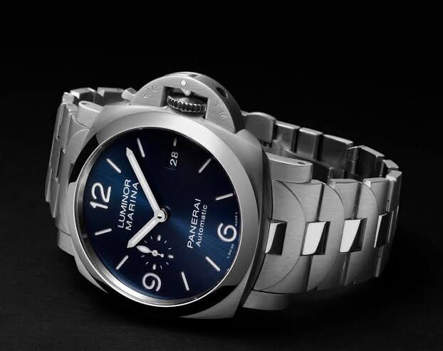 Panerai Luminor Marina Specchio Blu Swiss Automatic Mens Watch