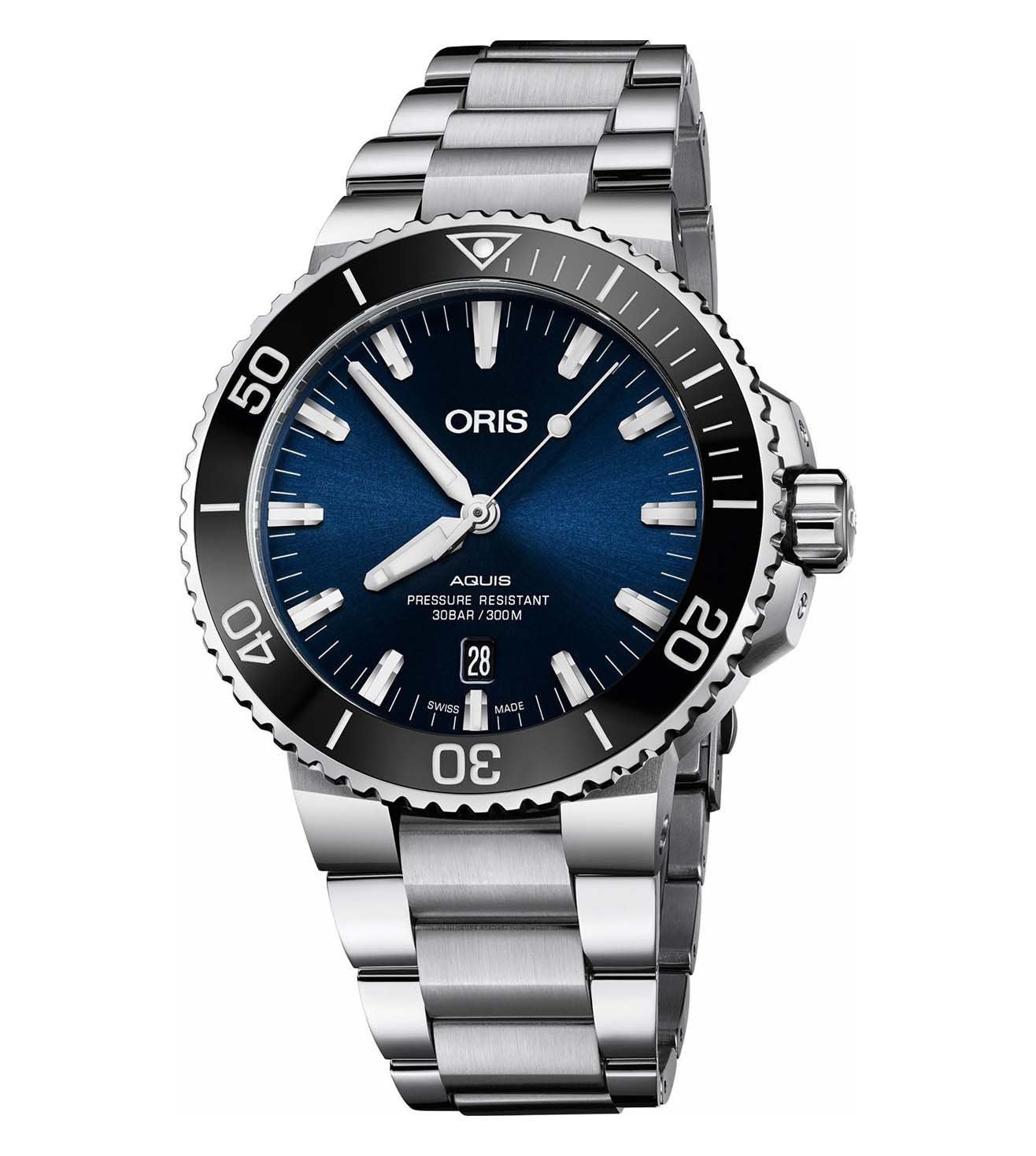 Oris Aquis Date Authentic Automatic Silver Blue Men’s Watch