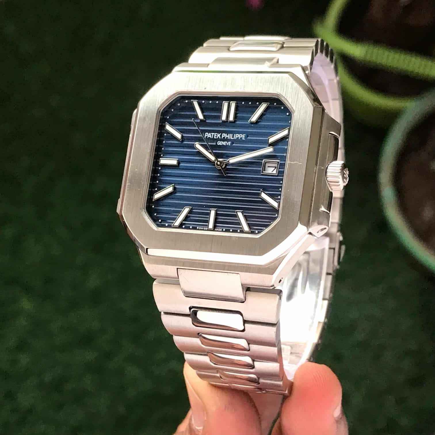 Patek Philippe Cubitus Stainless Steel Blue Dial Automatic Mens Watch