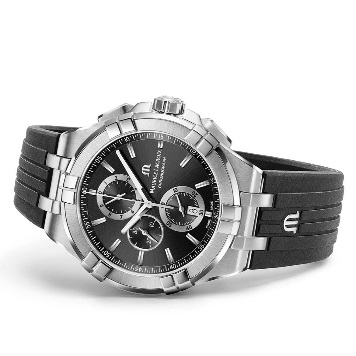 Maurice Lacroix Aikon Quartz Chronograph Full Black Authentic Mens Watch