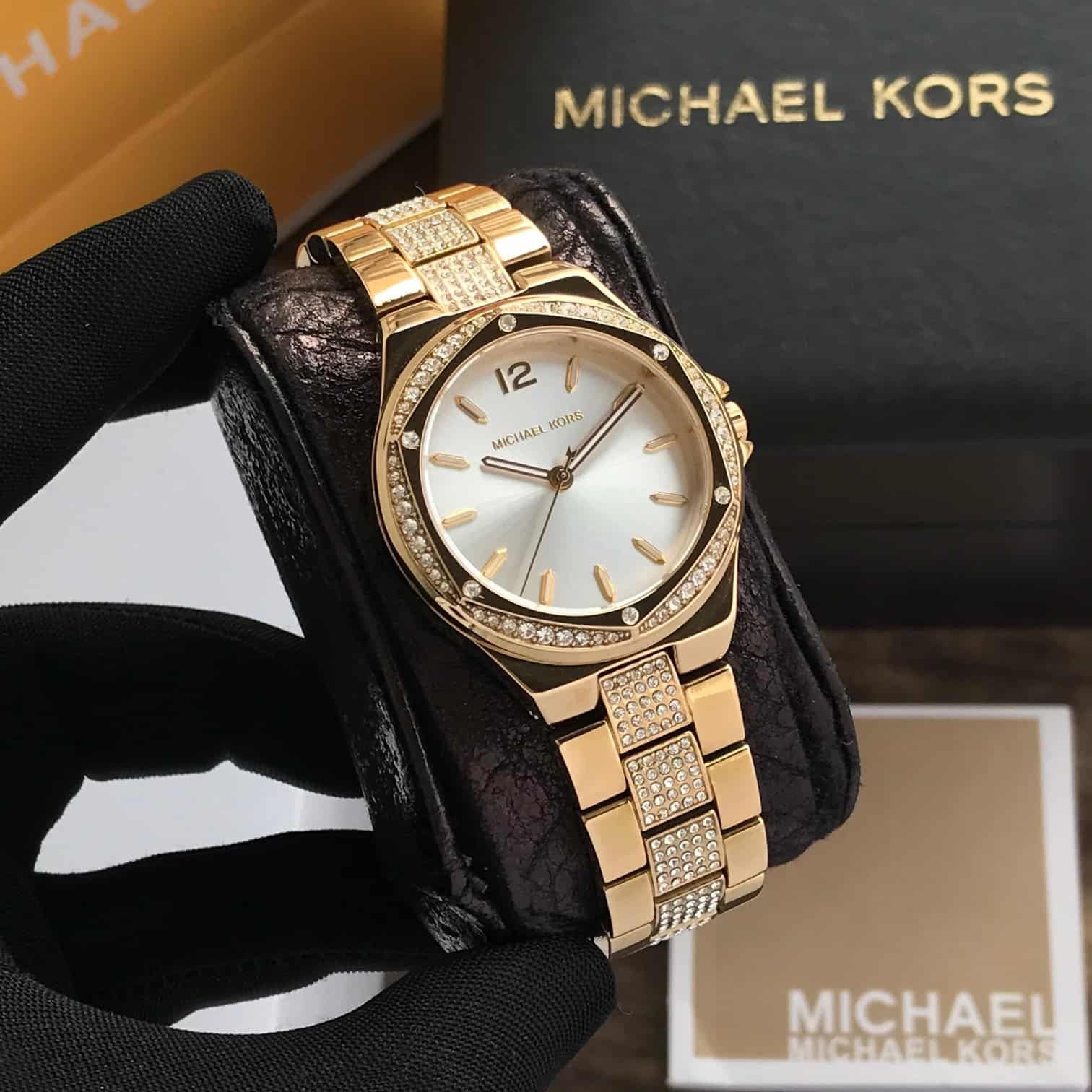 Michael Kors MK7361 Gold White Analog Stainless Steel Women’s Watch