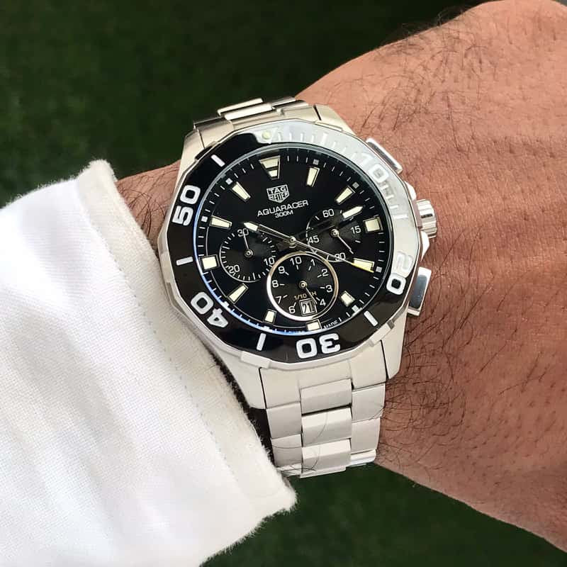 Tag Heuer Aquaracer Stainless Steel Black Dial Master Quality Mens Watch