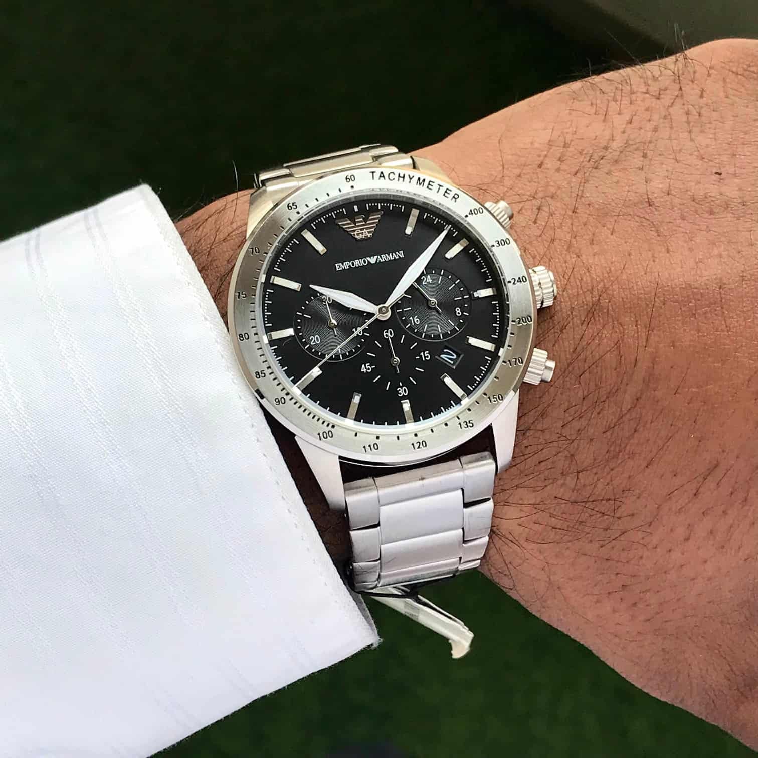 Emporio Armani AR11241 Analog Stainless Steel Black Dial Men’s Watch