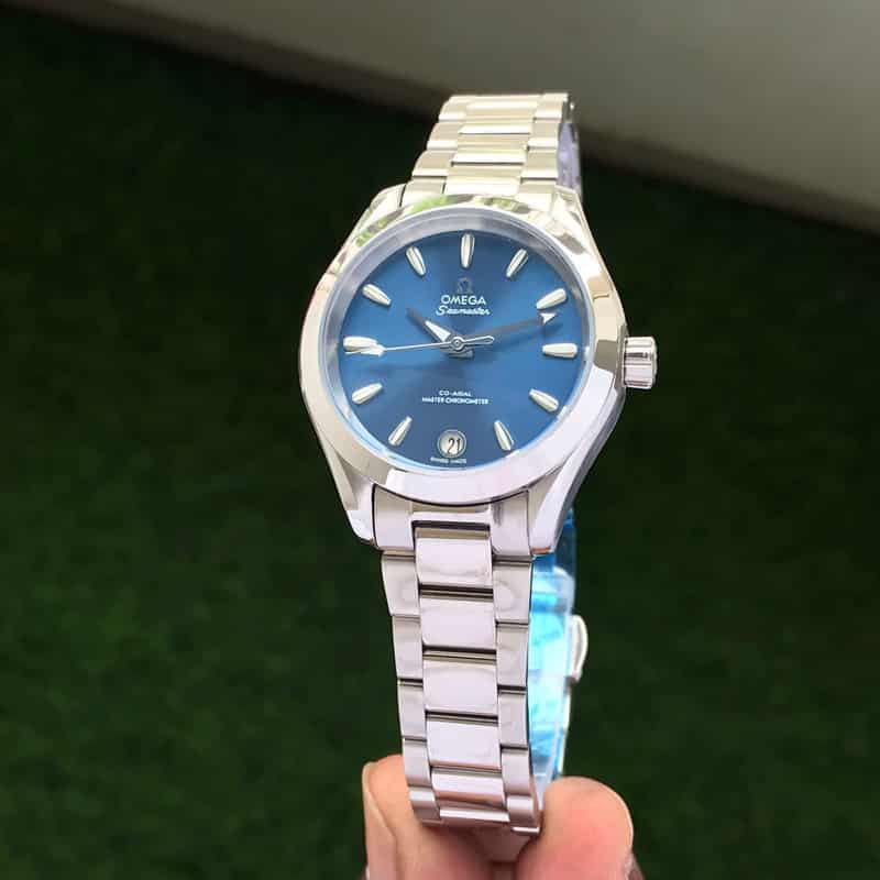Omega Aqua Terra Shades Co-Axial Master Chronometer Silver Blue 34 mm Women’s Watch