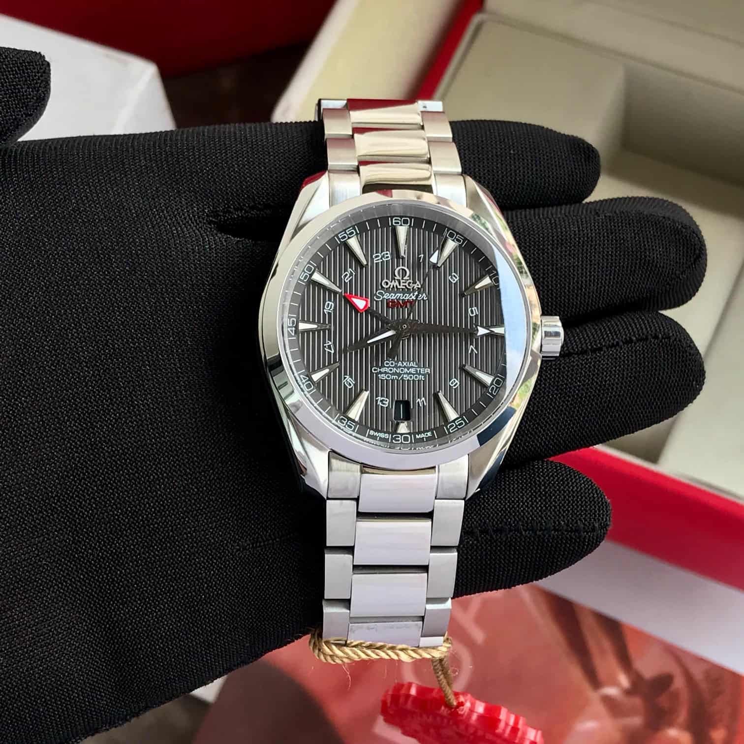 OMEGA Aqua Terra 150M Omega Co‑Axial GMT 43 MM Pure Swiss ETA Movement Self Winding Machinery