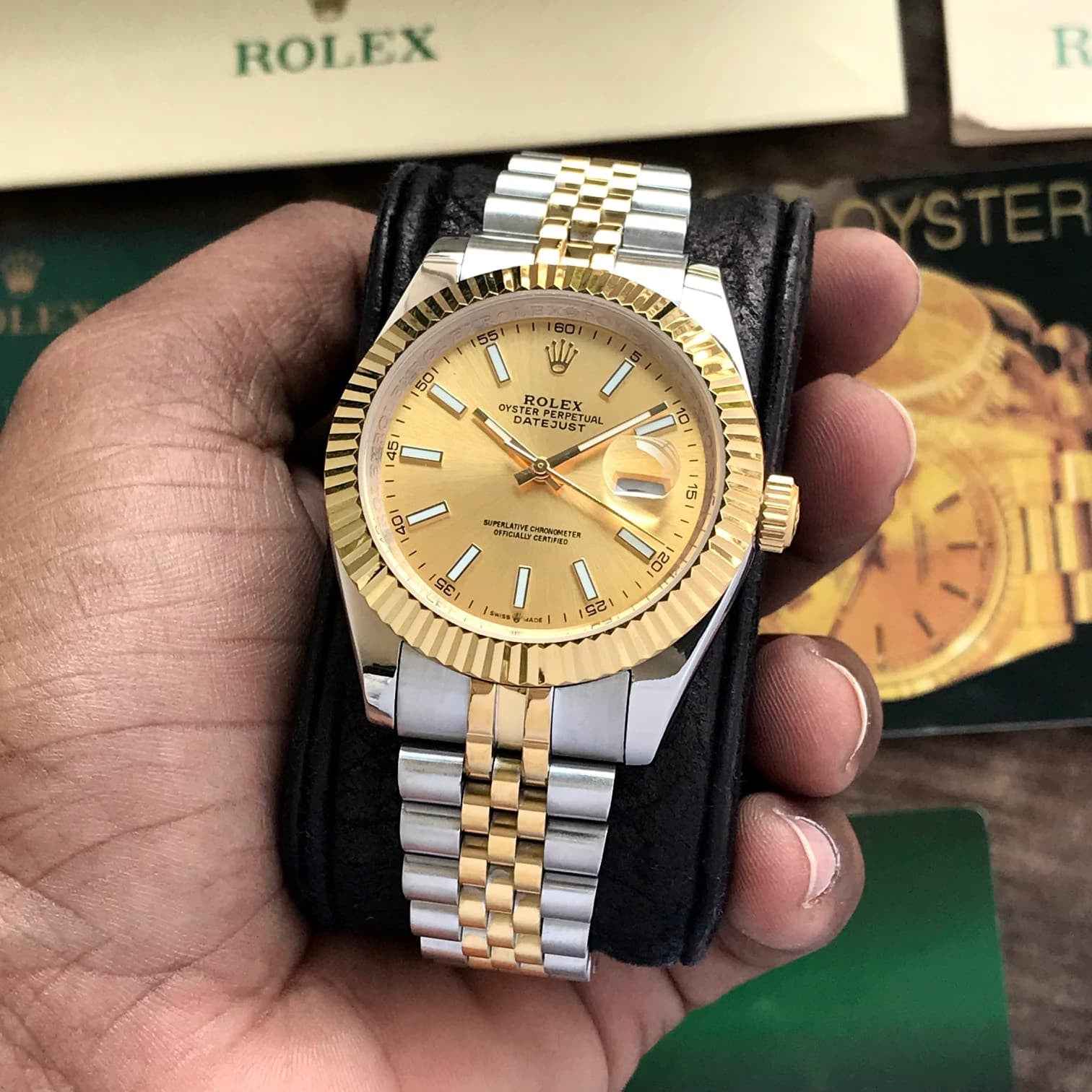 Rolex Date Just 41 Two Tone Gold Dial jubli Bracelet Japanese Master Quality Automatic Men’s Watch