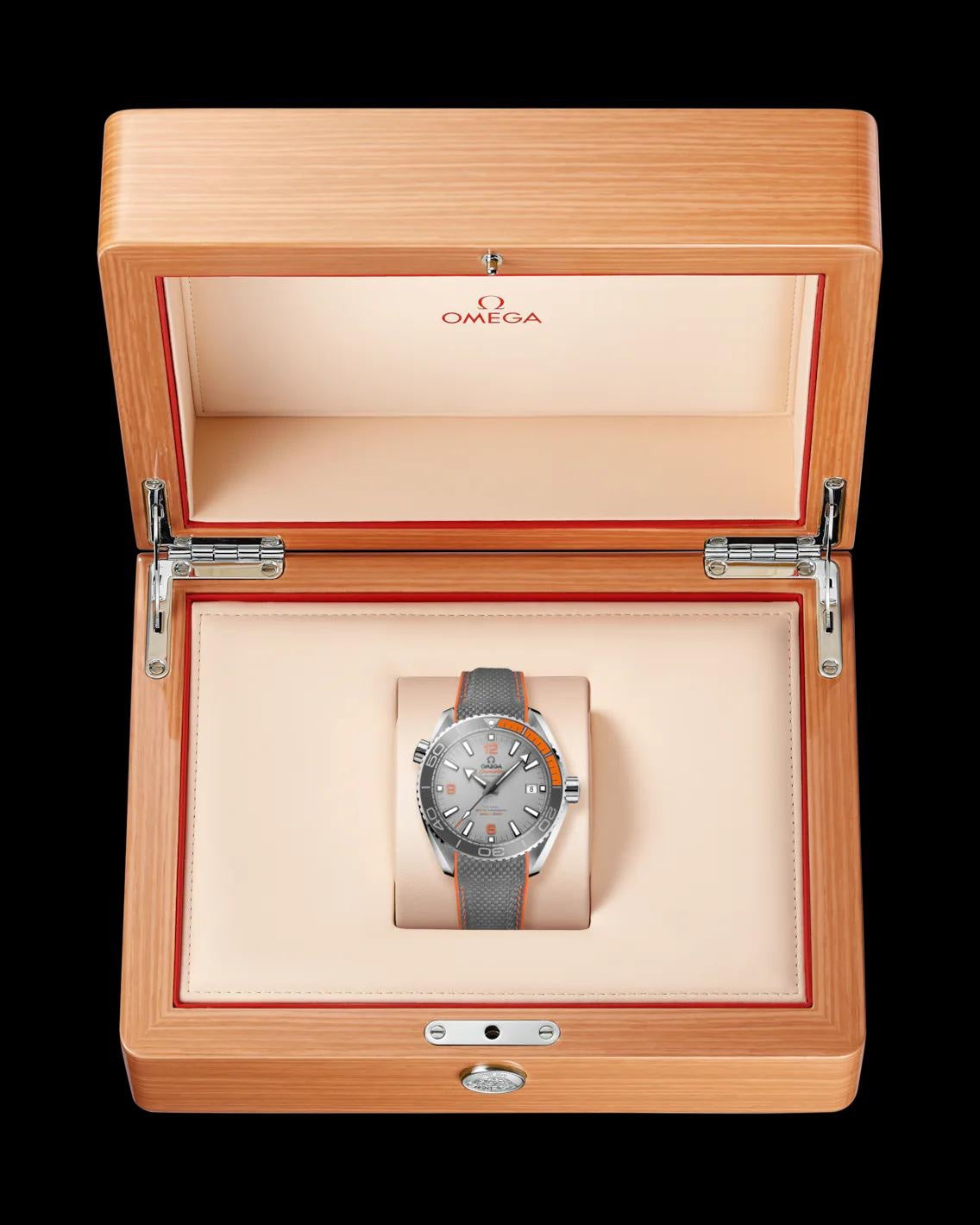 Omega Seamaster Planet Ocean Grey Dial Japanese Automatic Mens Watch