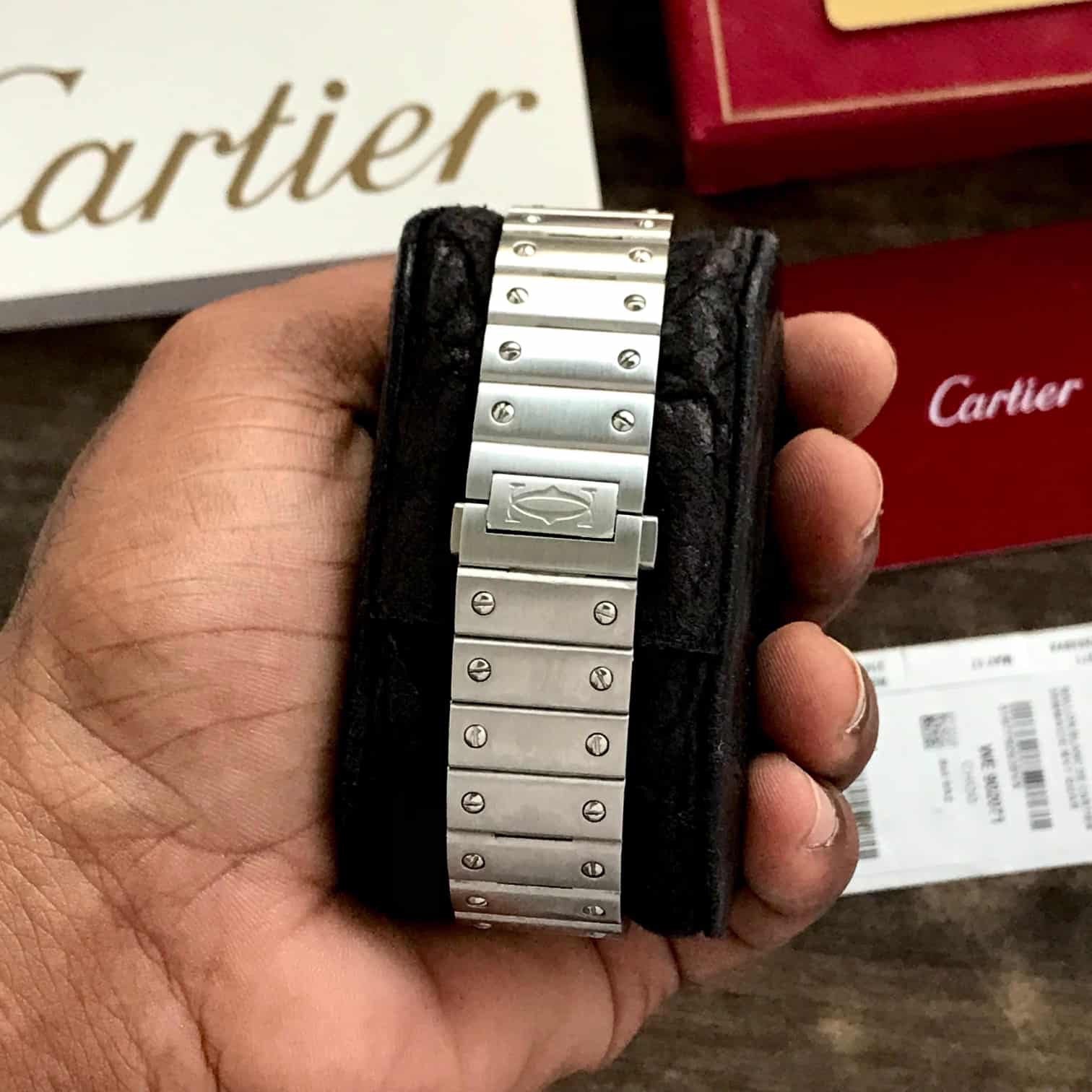 Cartier De Santos Stainless Steel Black Dial Automatic Men’s Watch