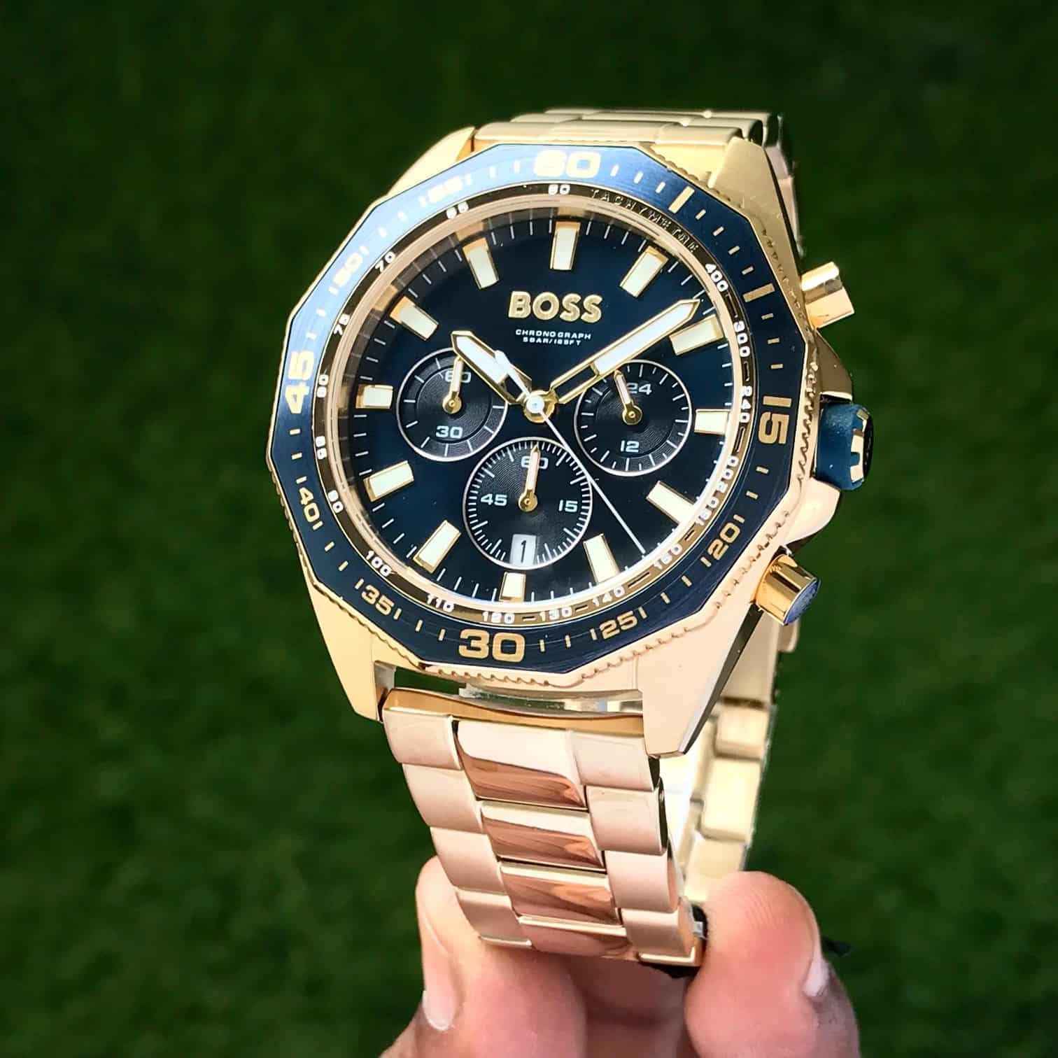 Hugo Boss 1513973 Gold Blue Dial Chronograph Men’s Watch