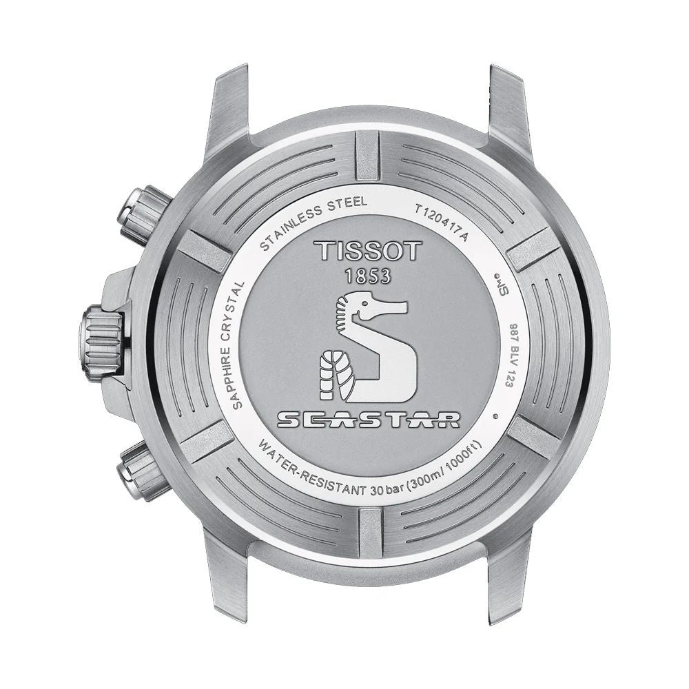 Tissot Seastar 1000 Chronograph’s Silver Black Dial Authentic Quality Men’s Watch