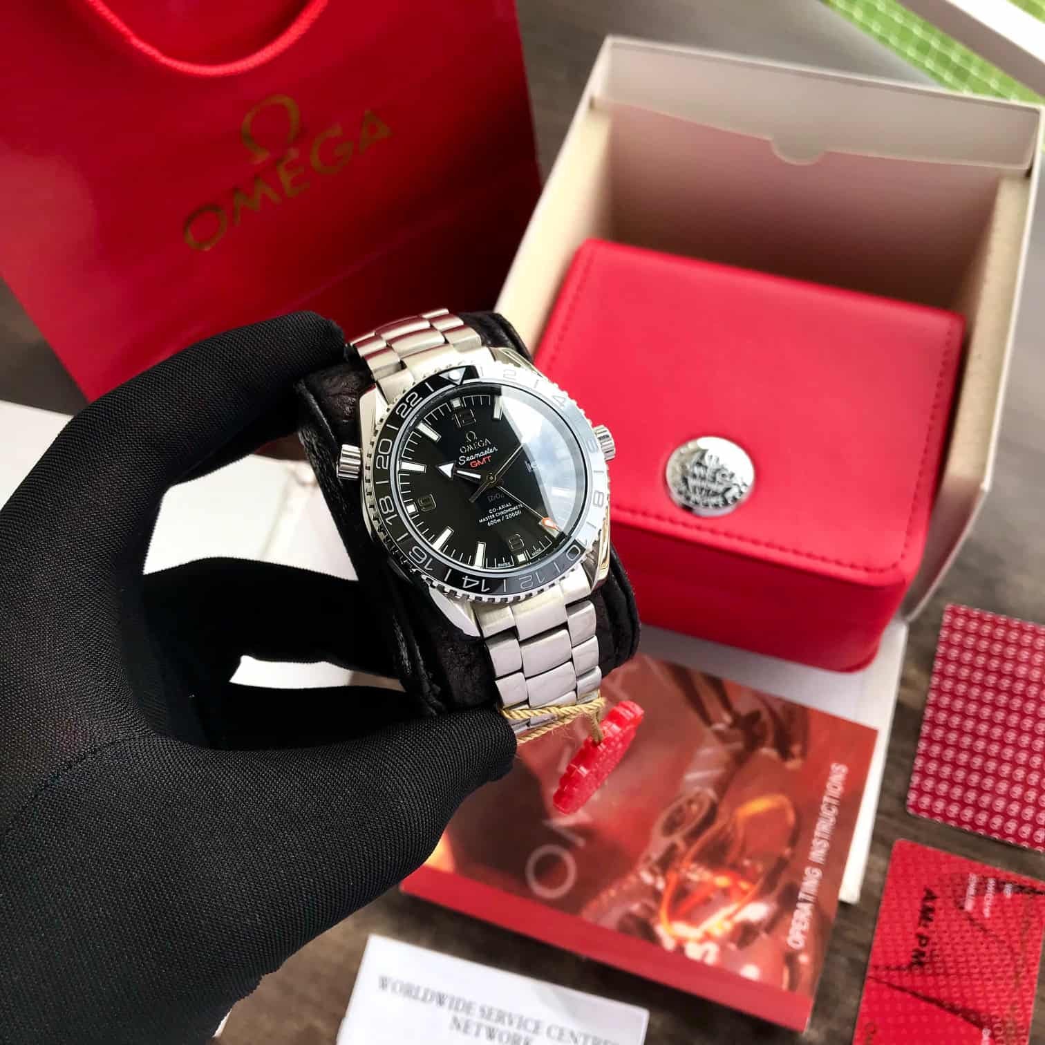 Omega Seamaster Planet Ocean GMT Automatic Stainless Steel Mens Watch