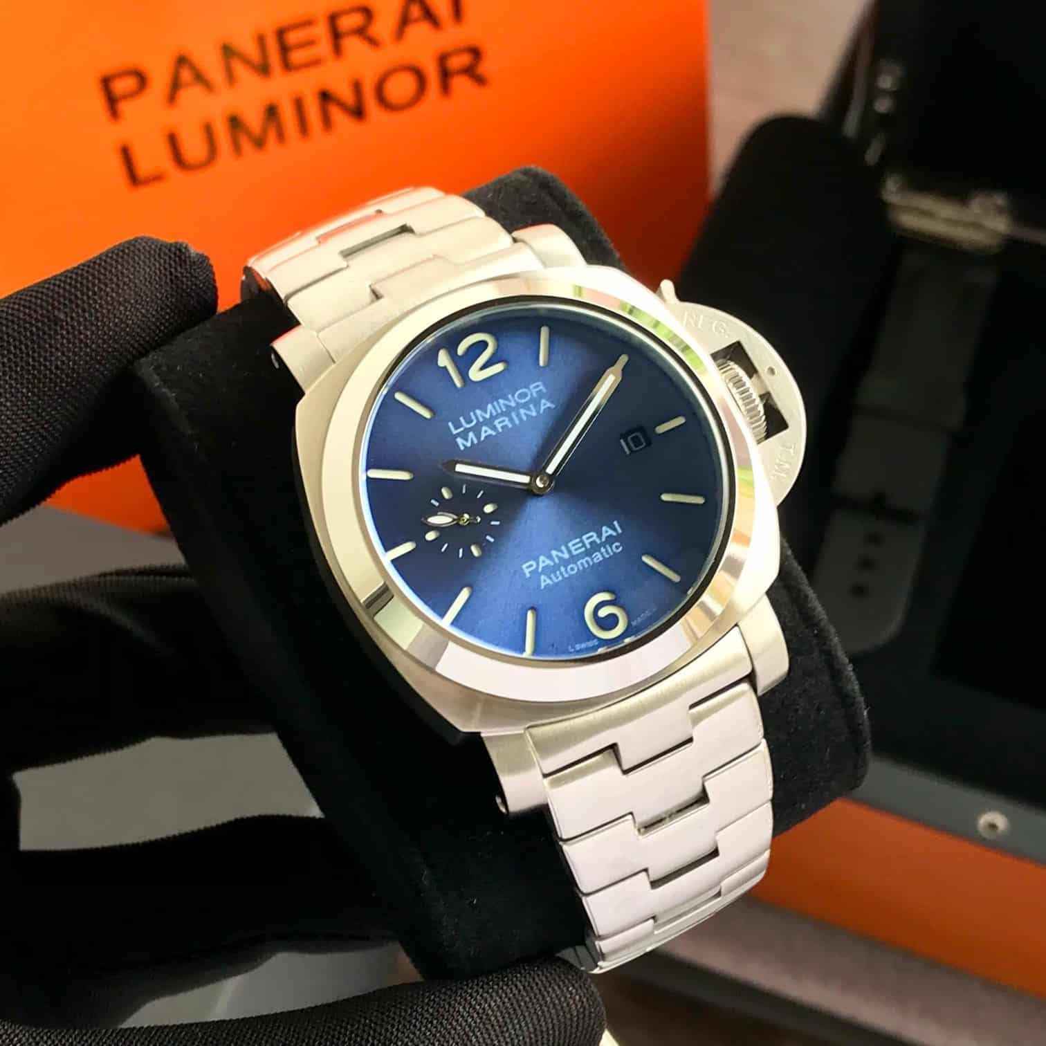 Panerai Luminor Marina Specchio Blu Swiss Automatic Mens Watch