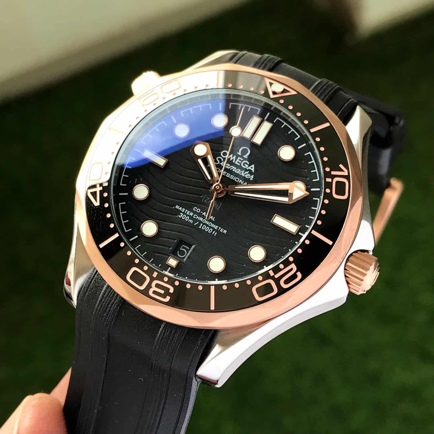 Omega Seamster CoAxial Black Copper Japanese Automatic Mens Watch