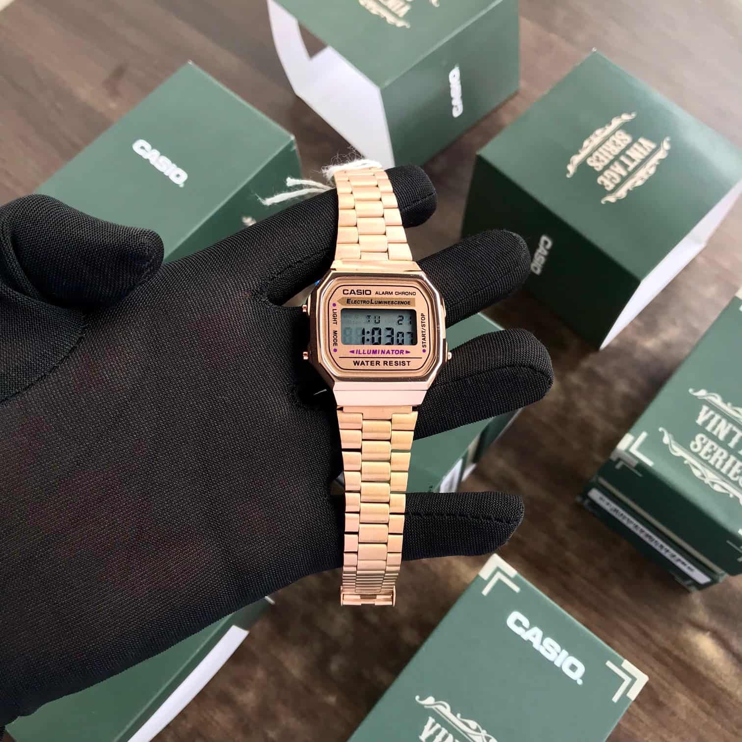 Casio Vintage Retro Collection A168WGG-1B Rosegold Unisex Watch