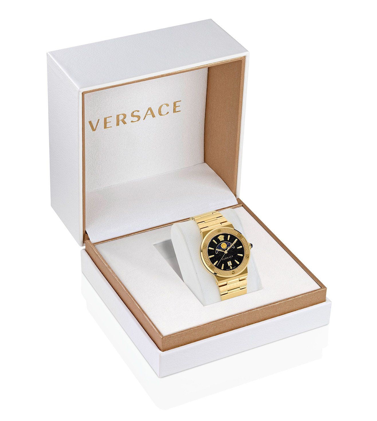 VERSACE VE7G00323 Greca Logo Moonph Full gold Analog Womens Watch