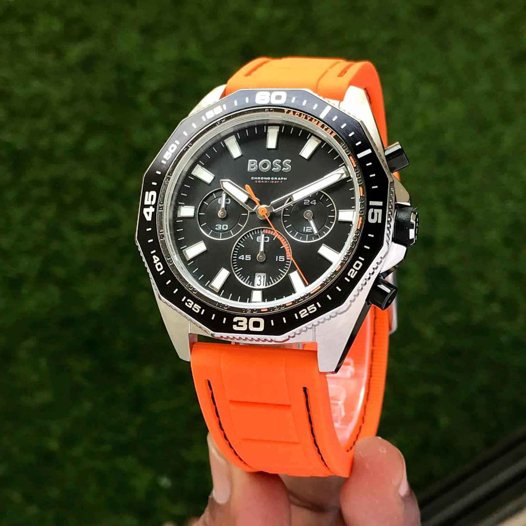HUGO BOSS 1513970 Orange Silicon Men’s Watch