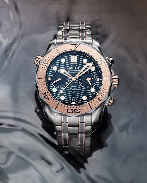 Omega CoAxial Seamster Chronographs Japanese Blue Dial Mens Watch