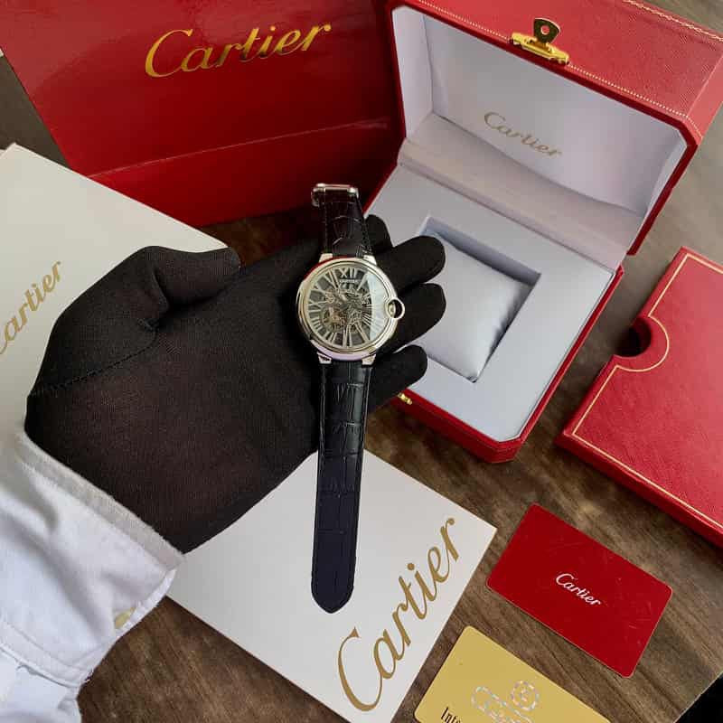 Cartier Ballon Bleu Skeleton Silver Dial Swiss Automatic Premium Men’s Watch