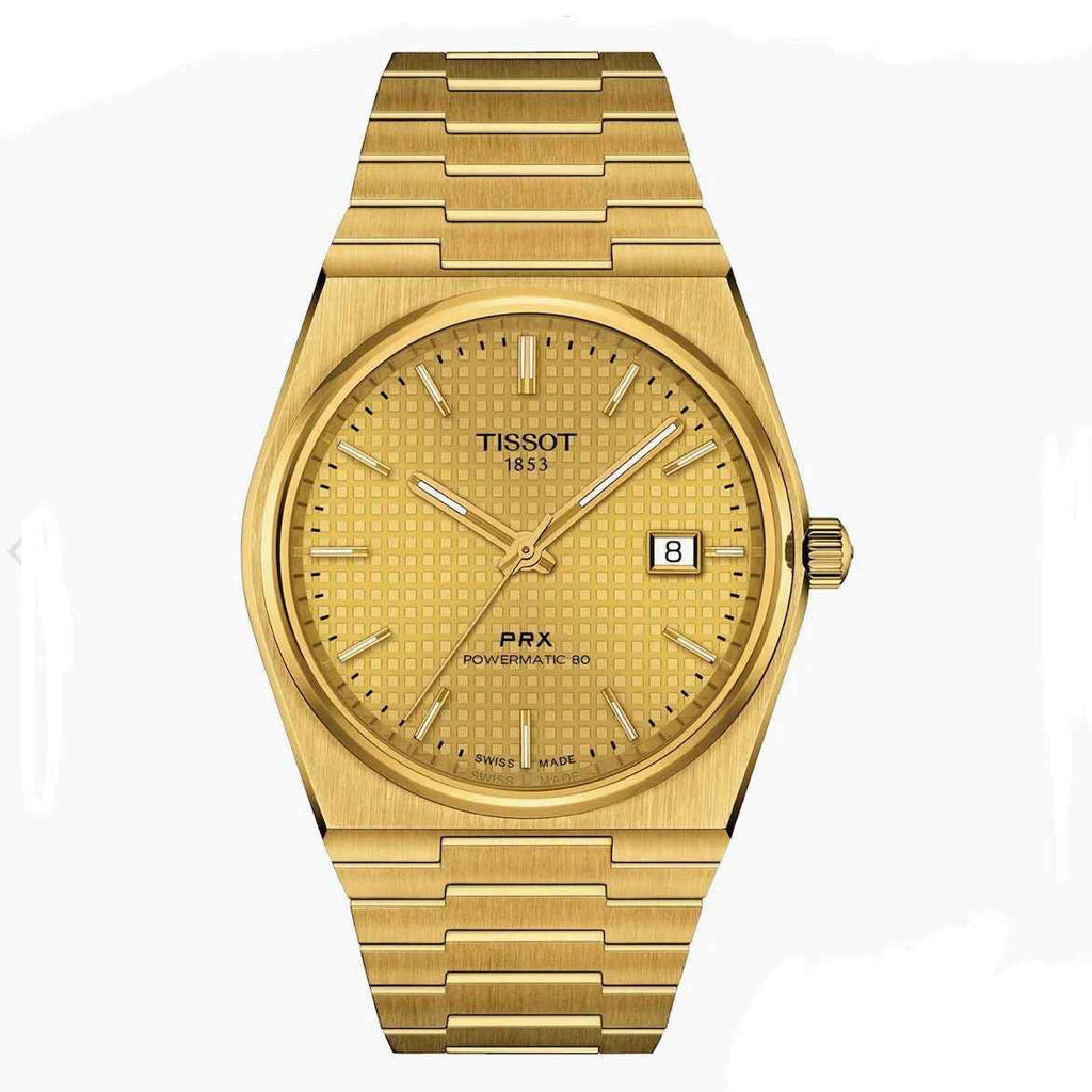 Tissot PRX Powermatic 80 Gold Tone Automatic Mens Watch