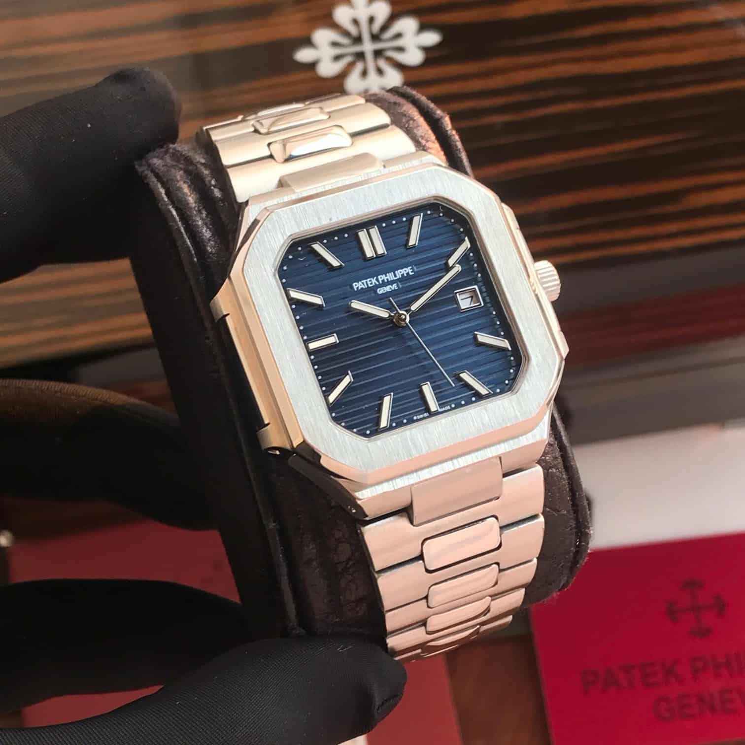 Patek Philippe Cubitus Stainless Steel Blue Dial Automatic Mens Watch