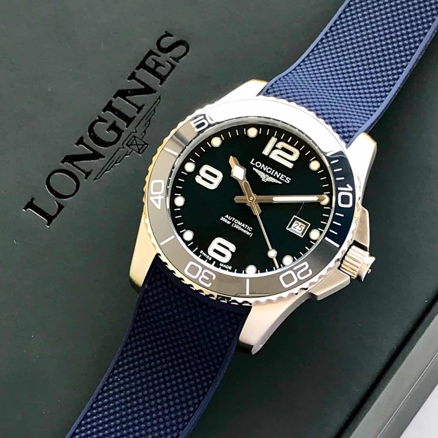 Longines Hydroconquest Automatic Silver Blue Fiber Automatic Watch for Men’s