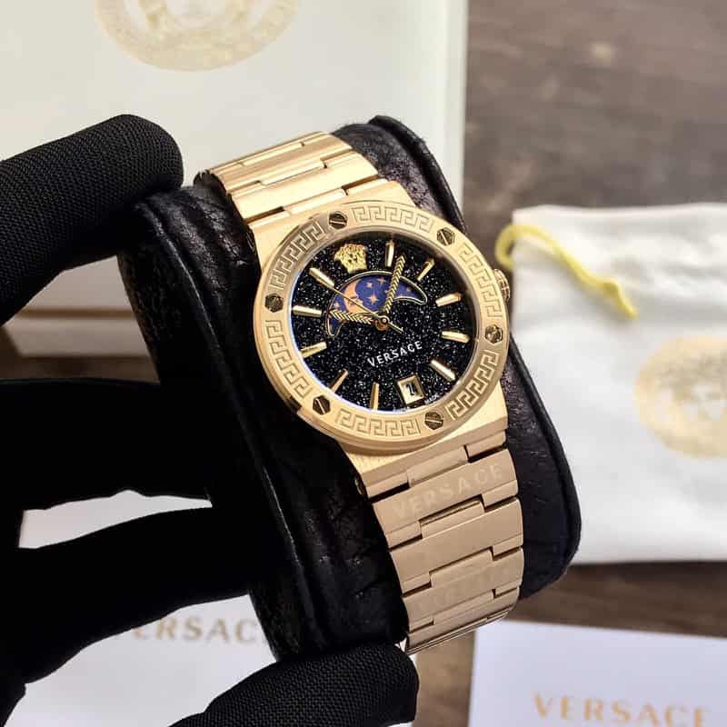 VERSACE VE7G00323 Greca Logo Moonph Full gold Analog Womens Watch