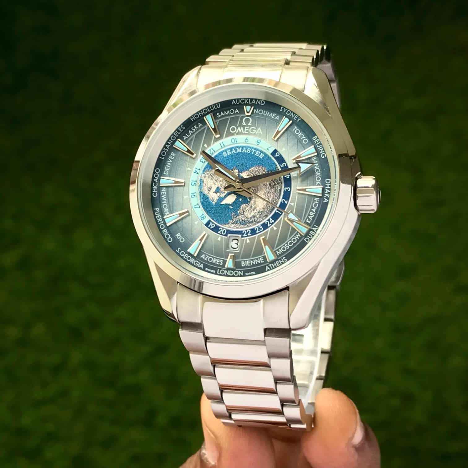 Omega Aqua Terra World Map Dial Automatic Mens Watch