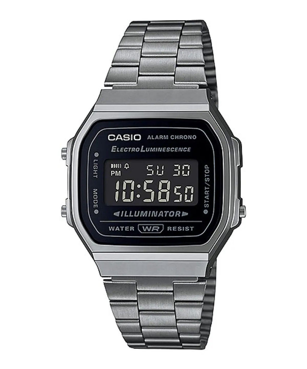 Casio Vintage Retro Collection A168WGG-1B Black Gun Metal Unisex Watch