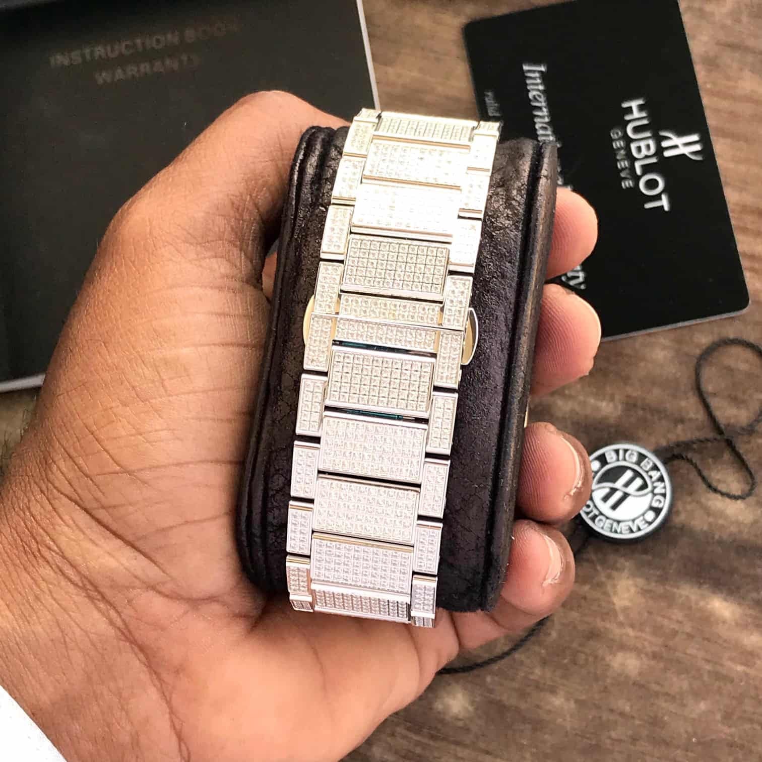 Hublot Big Bang Full Silver Diamond Japanese Quality Men’s Watch