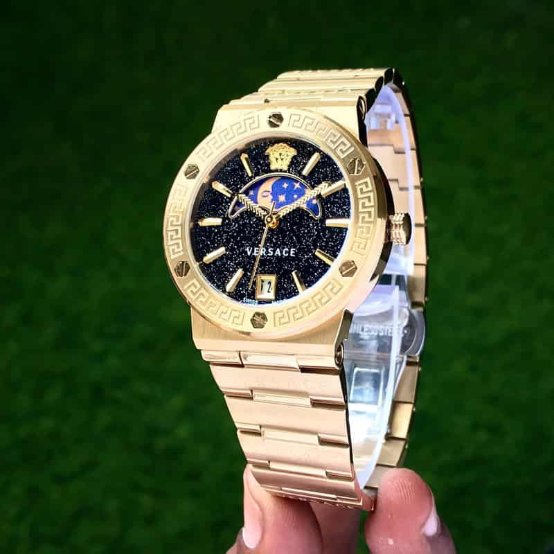 VERSACE VE7G00323 Greca Logo Moonph Full gold Analog Womens Watch