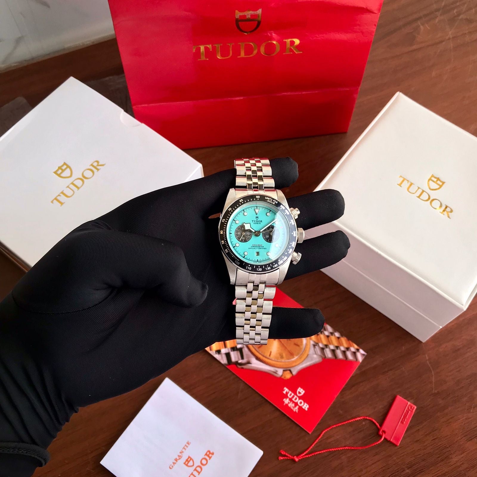 Tudor Black Bay Chrono 41mm Blue Flamingo Dial automatic men’s Watch