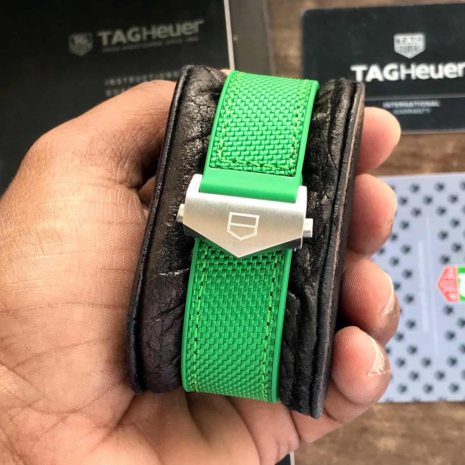 Tag Heuer Monaco Chronographs Japanese Quality Green Edition Mens Watch